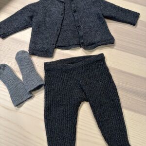 Zara Charcoal Cashmere Baby Set